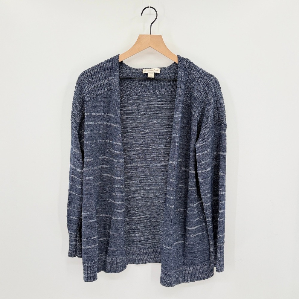 Coldwater Creek Open Front Space Dye Cardigan Womens XL Coastal Casual Relaxed